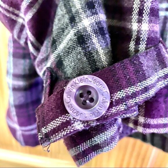 Calvin Klein Plaid Swing Coat Girls Checked Jacket - Picture 4 of 8